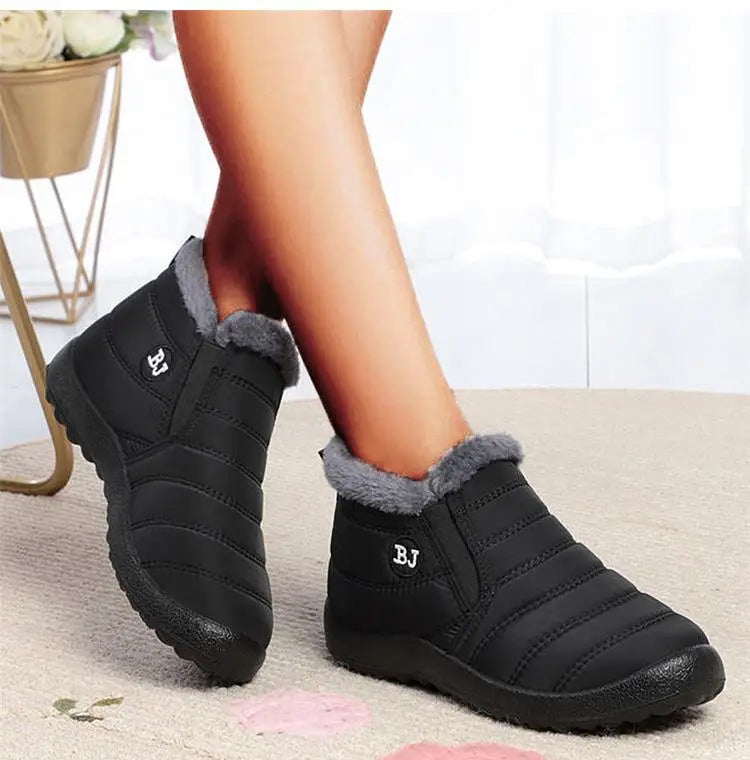 Women Winter Shoes New Waterproof Sneakers Solid Women Casual Shoes Black Chunky Sneakers Comfortable Flat Shoes Woman Mujer