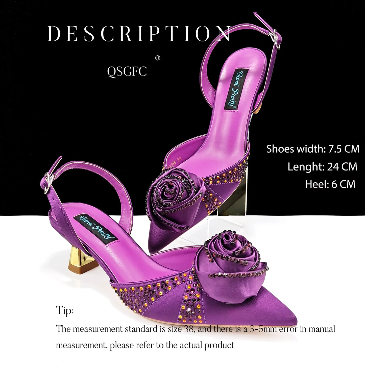 Ladies High Quality Women's Pumps And Bag Handmade Flowers Fashion Design For Nigeria Wedding Party