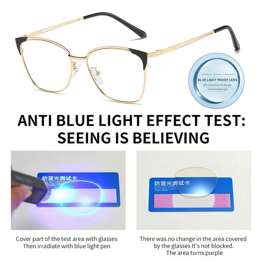 Retro Lady Glasses Frame Anti Blue Light Glasses Computer Goggles Eye Protection Women Eyewear Ultralight Optical Eyeglass