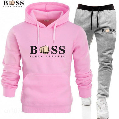 New Autumn Winter Men Women Tracksuit Hoodies + Pants 2Pcs Sets Suit Fashion Trend Hip Hop Y2K Clothing Sportswear Sweatshirts