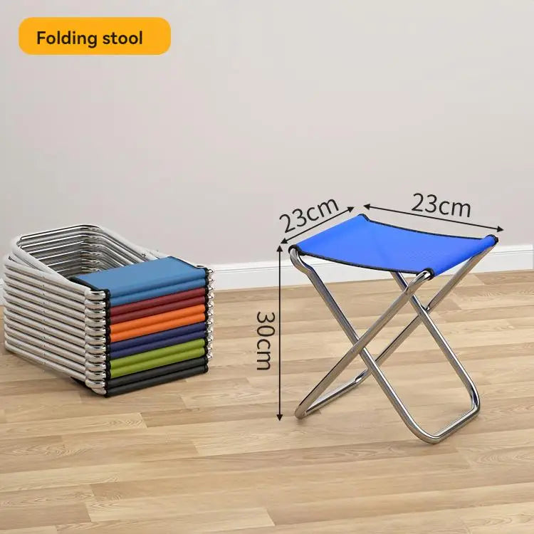 Portable Folding Small Stool Backrest Small Chair Fishing Stool Outdoor Lightweight Folding Stool Small Mazar