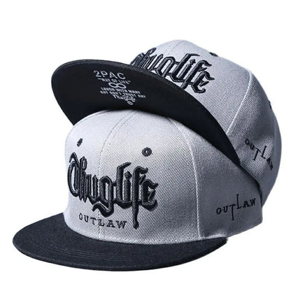 1 Pcs Fashion Fastball CAP Thuglife Embroidery Hiphop Baseball Cap Snapback Hat Adult Outdoor Casual Sun Casual Bone Adjustable