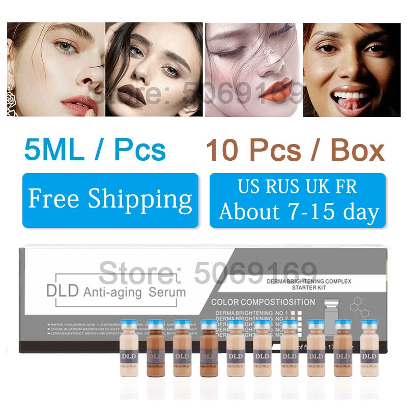 5pcs BB Cream Glow Serum Pigment Starter Kit Peptide Facial Foundation Cream Hyaluronic Acid Moisturizing Skin Care Beauty