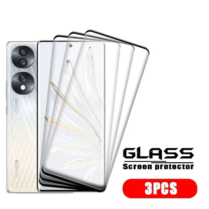 4PCS For Honor 70 Glass Honor 70 Tempered Glass Protective 9H HD Full Cover Curved For Screen Protector Huawei Honor 70 Honor70