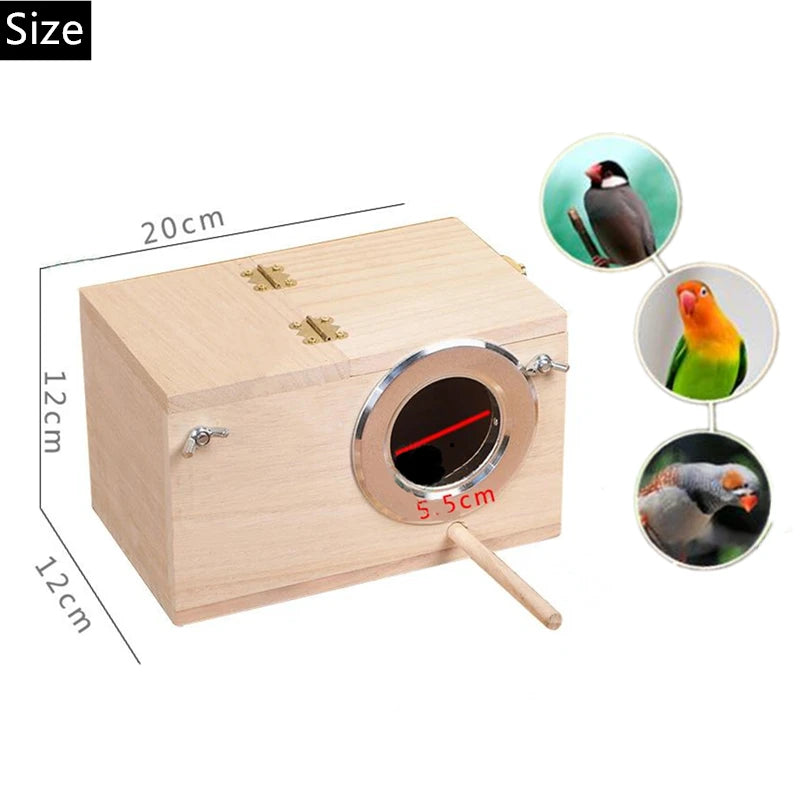 Pet Bird House Parakeet Nest Box Bird House Budgie Wood Breeding Box For Lovebirds Parrotlets Mating Box