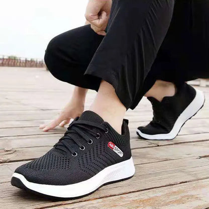 2026 men's casual sports shoes, lightweight sports shoes, outdoor breathable mesh black running shoes, sports jogging tennis sho