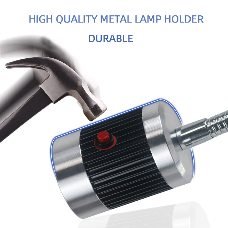 Led Machine Tool Light 3W 6W 9W Long Arm Hose Workshop Working Lights Magnetic / Screw Base Super Bright Industrial Lamp