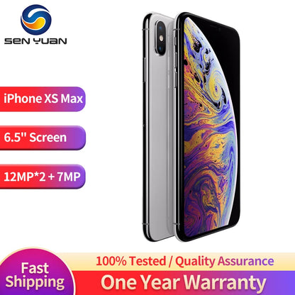 Original Apple iPhone XS Max 4G LTE Mobile Cell Phone 6.5" RAM 4GB ROM 64GB/256GB NFC A12 Bionic IOS Unlocked xs max phone