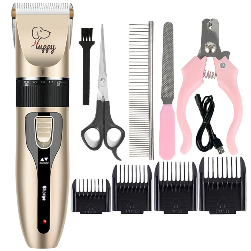 Dog Hair Clipper Pet Hair Trimmer Cat Puppy Grooming Electric Shaver Set Ceramic Blade Recharge Profession Supplies Promotions