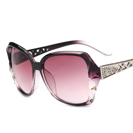 Fashion Big Purple Sunglasses Women Luxury Brand Square Sun Glasses Female Mirror Shades Ladies