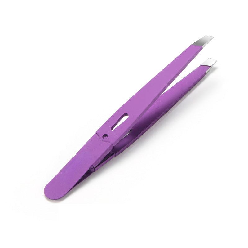 Eyebrow Tweezer Colorful Hair Beauty Fine Hairs Puller Stainless Steel Slanted Eye Brow Clips Removal Makeup Tools