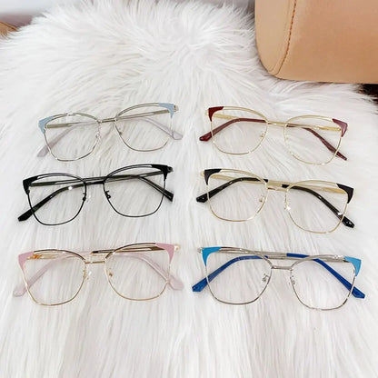 Retro Lady Glasses Frame Anti Blue Light Glasses Computer Goggles Eye Protection Women Eyewear Ultralight Optical Eyeglass