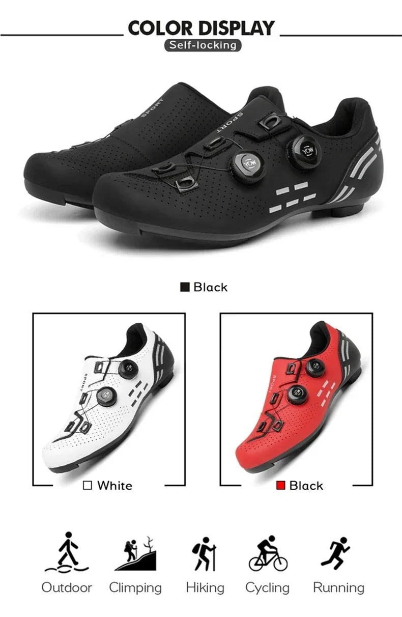 New Cycling Shoes for Men Women Speed Mountain Bicycle Flat SPD Pedals Racing Biking MTB Cleats Road Bike Sneakers