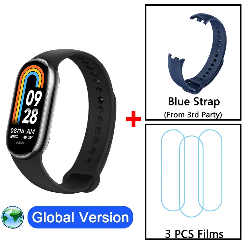 Global Version Xiaomi Mi Smart Band 8 Blood Oxygen 1.62'' AMOLED Display Fitness Tracker Smart Bracelet Wristband MIBand Fashion