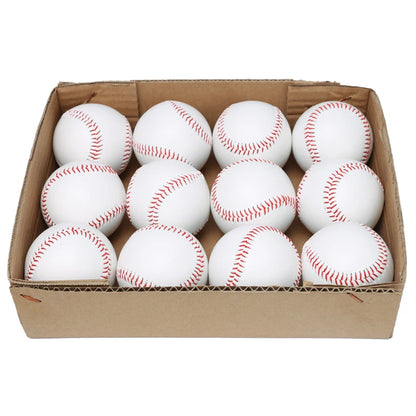 12 Pcs 9-inch hardwood/soft rubber core baseballs throwing training sawdust hard solid baseballs