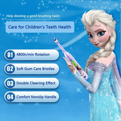 Oral-B Kids Electric Toothbrush Soft Bristle Gentle Clean Teeth Featuring Princess for Girl Toddlers Tooth Brush for kids age 3+