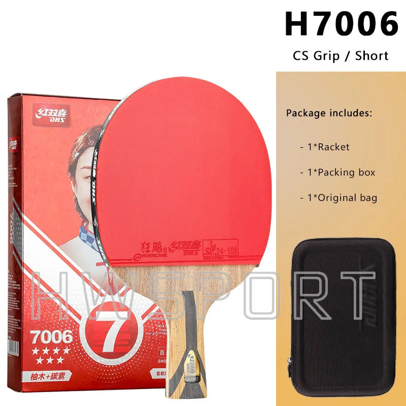 Original DHS 7 Star Table Tennis Racket Offensive 8 Star 9 Star Professional Ping Pong Racket ALC Carbon Paddle