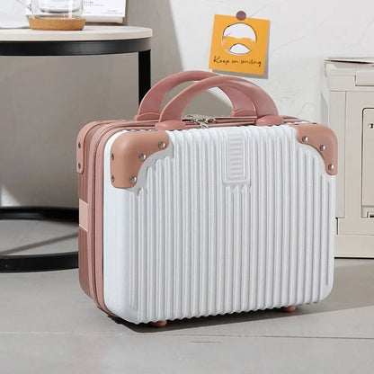 14 inch Mini Travel Suitcase Cosmetic Box Hand Luggage Organizer Makeup Case Small Password Box Boarding Case