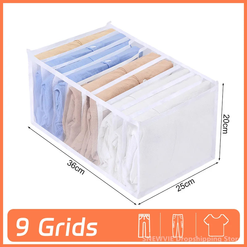 Folded Pants Organizer Closet Clothes Storage Box Adjustable Drawer Separator Underwear Bra Organizer Wardrobe Clothes Organizer