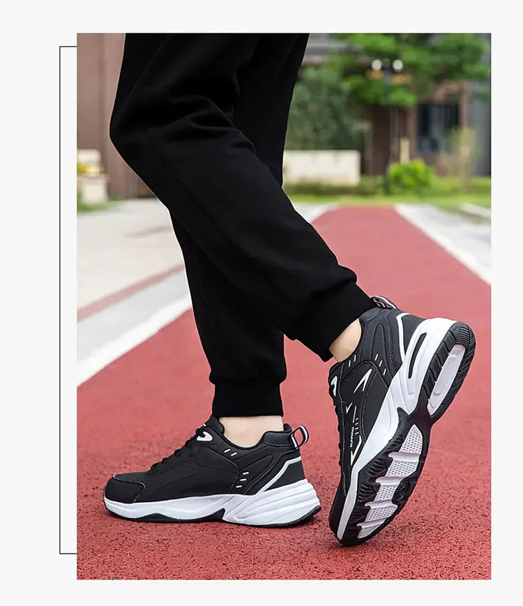 Thick Sole Versatile Clunky Sneaker for Men 2024 New Trend Mesh Lace Up Breathable Casual Sports Shoes Increased Soft Soles