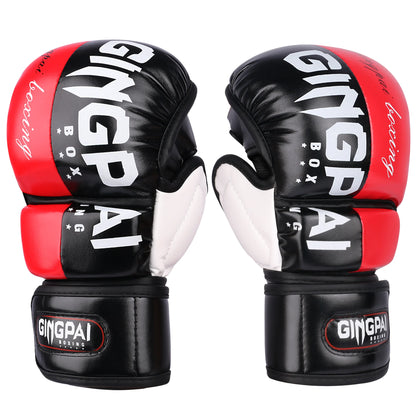 Professional MMA Half-Finger Fighting Boxing Gloves Thickened Sanda Free Fighting Mixed Martial Arts Training Gloves