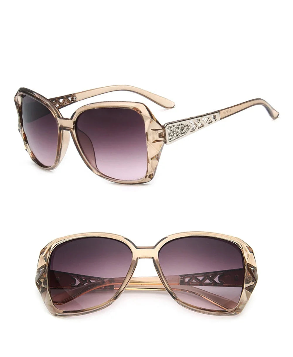 Fashion Big Purple Sunglasses Women Luxury Brand Square Sun Glasses Female Mirror Shades Ladies