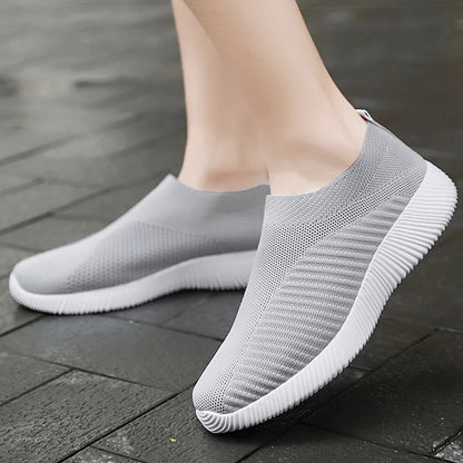 Women Shoes Breathable Flats Elastic Flat Shoes For Women Sneakers Zapatos Mujer Spring Summer Footwear Lightweight Sports Shoes