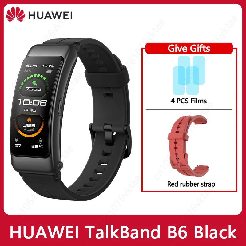 Huawei TalkBand B6 Smart Wristband Bluetooth 5.2 1.53 Inch AMOLED Screen Kirin A1 Processor Call Earphone Talk Band