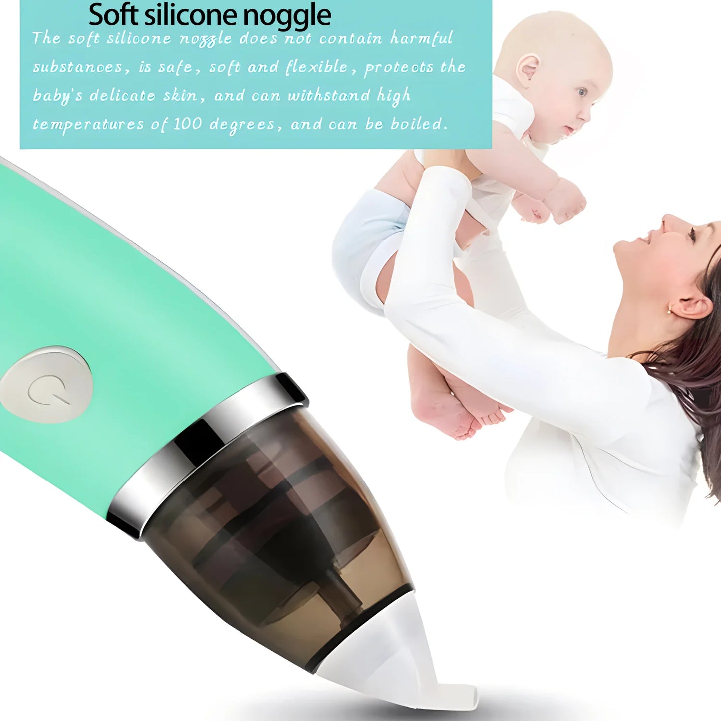 USB Silent Children's Nasal Aspirator Electric Baby Nasal Suction Artifact Infants Young Children Clean Up Nasal Congestion Tool