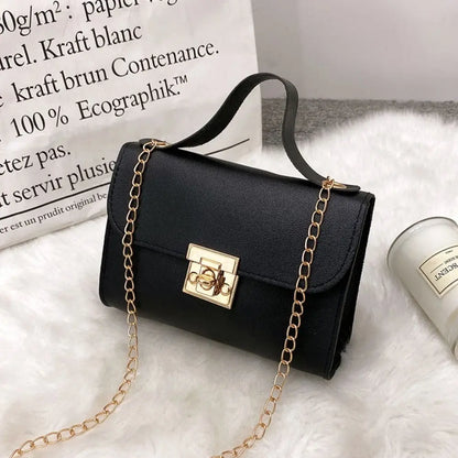 Fashion Women Handbag Solid Color Casual Mini Bag Female Chain Shoulder Pouch Ladies Leather Bag