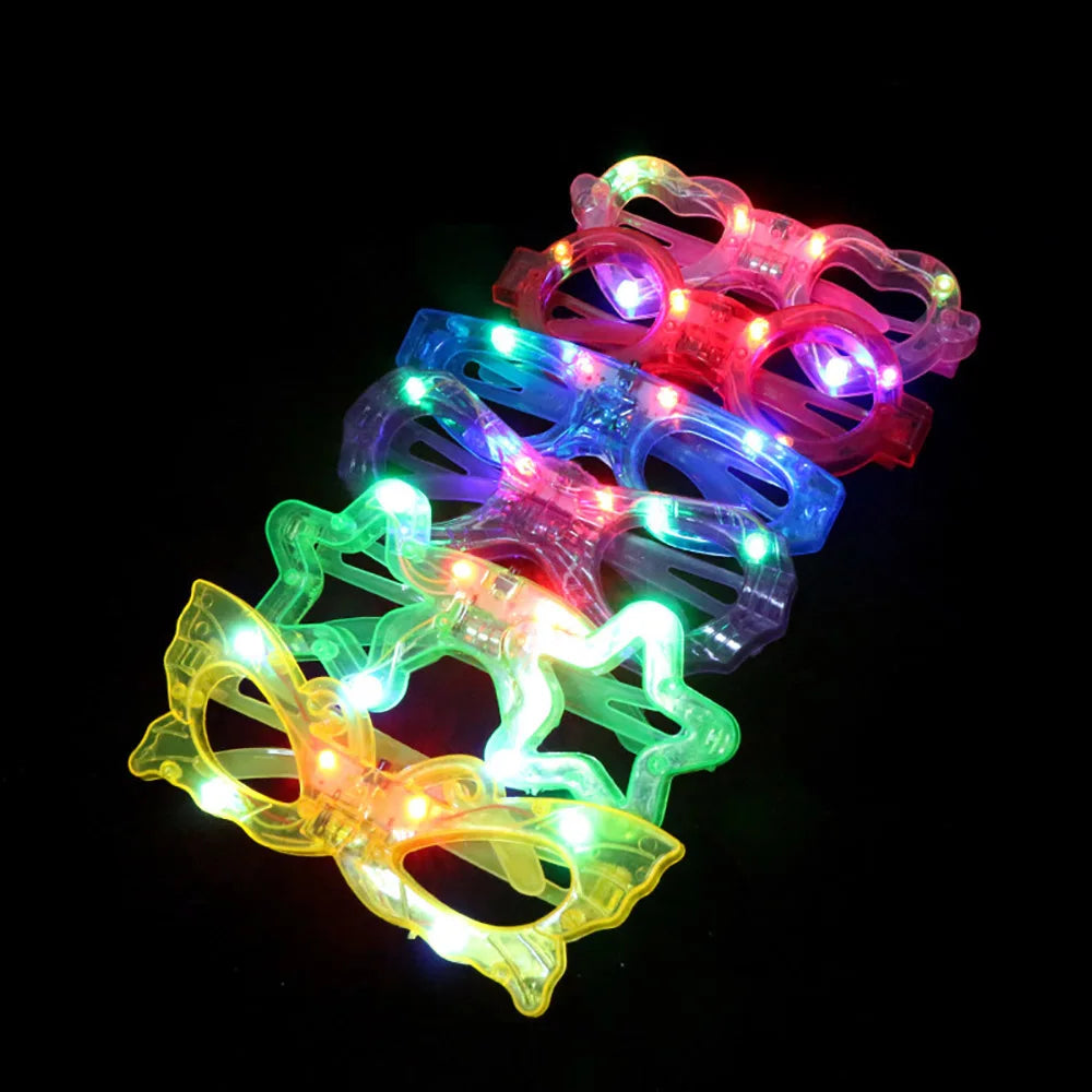 LED Glasse Neon Glow In The Dark Party Favor Supplies Light Up Glasses for Adults Kid Birthday Wedding Party Accessories