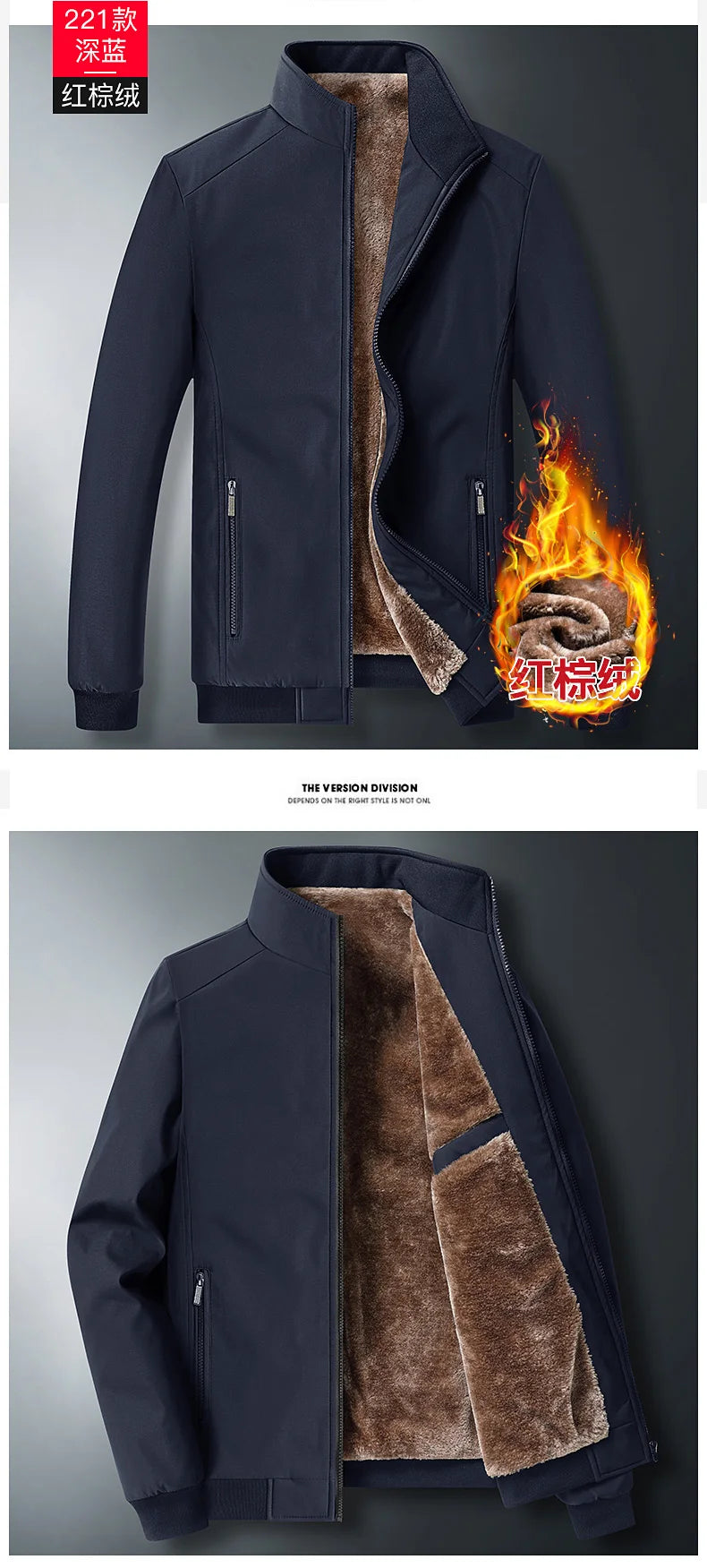 mens Parka autumn winter New men jacket fleece color Jackets casual coat Men's business coats size M-4XL 5XL 6XL 7XL 8XL 221