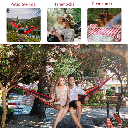 Camping Hammock Thickened Durable Fabric Canvas Single Hammocks Travel Swing Chair Hanging Bed Double Outdoor Hammock with Bag