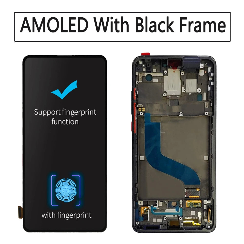 6.39" AMOLED For Xiaomi MI 9T Pro/MI 9T LCD Display Touch Screen Digitizer Assembly With Frame for Xiaomi Redmi K20 Pro /K20 LCD