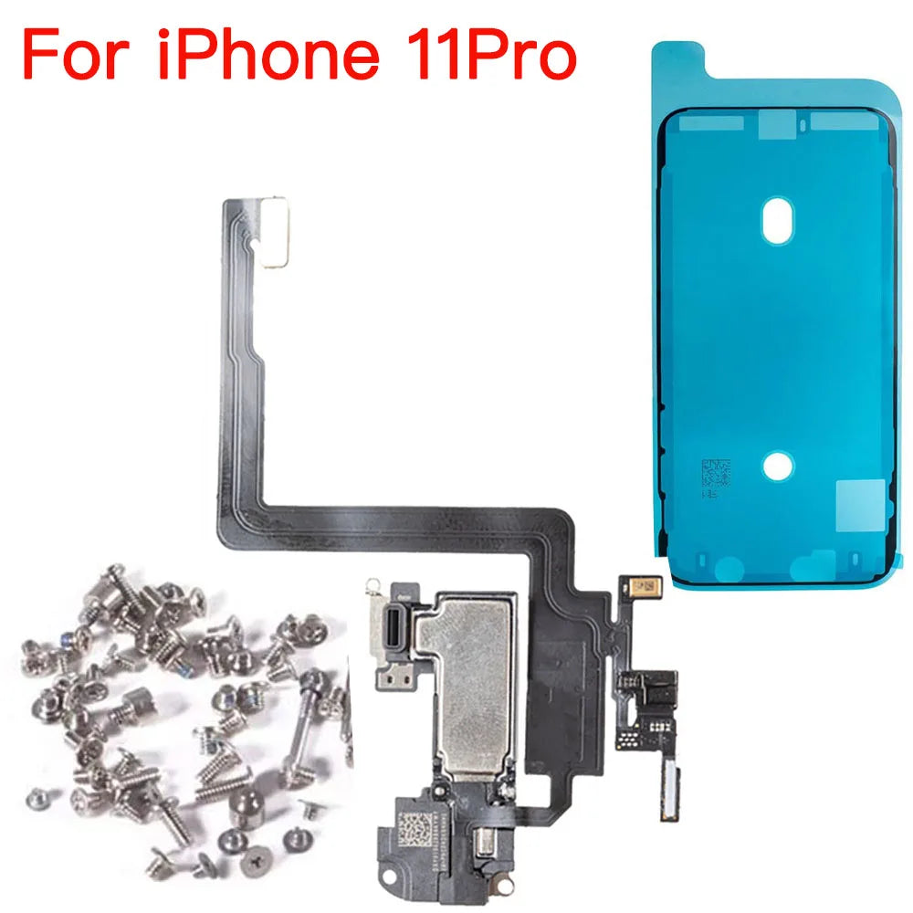 Ear Speaker With Light Sensor Flex Cable For iPhone X XR XS Max 11 Pro Max Screw Kit And Waterproof Glue  Replacement