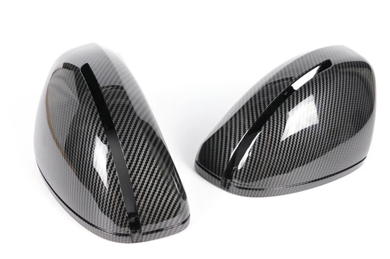 Mirror Cover For Audi TT TTS TTRS MK2 (8J) R8 (42) 2007-2014 Carbon Fiber Look/Gloss Black Exterior Rear View Cap Replacement