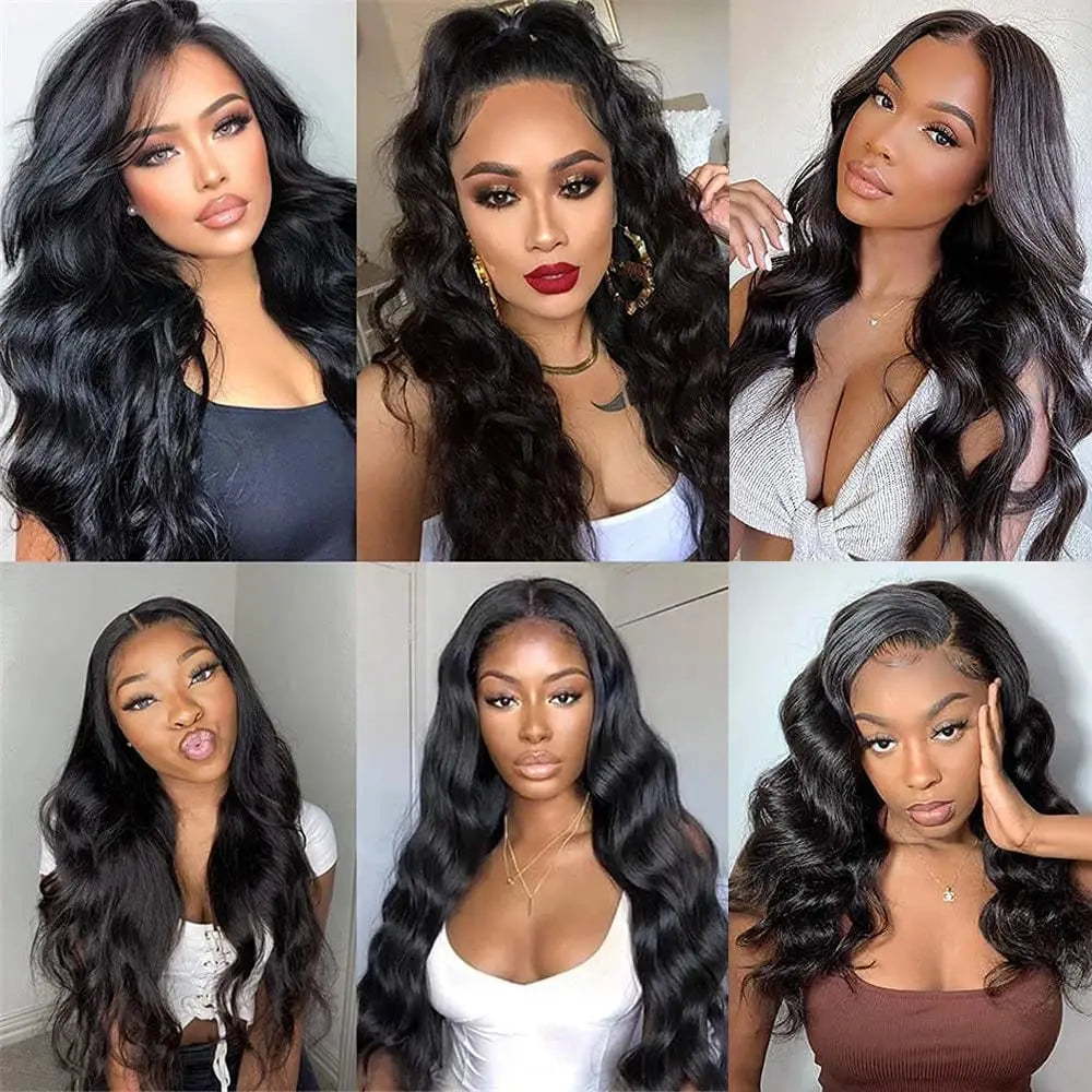 13X6 Body Wave Transparent Lace Front Wigs 13x4  HD Lace Frontal Wig 4x4 Lace Closure Wigs Human Hair Wigs For Women 180%