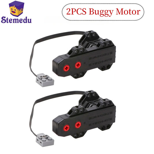 2PCS Buggy Motor Monster Motor Technical MOC Power Functions Parts Building Blocks Bricks Car Toy Compatible with 5292 Gift