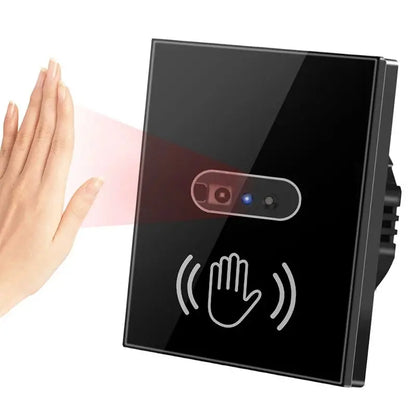 Infrare Wall Smart Light Switch IR Sensor No Need Touch EU Glass Screen Panel Switch Electrical Power On Off Lamp