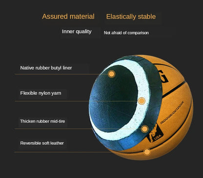 Soft Ultrafine Fiber Suede Basketball No.7 Wear-resistant Ball Anti Slip Anti Slip  Indoor and Outdoor Specialized Basketball