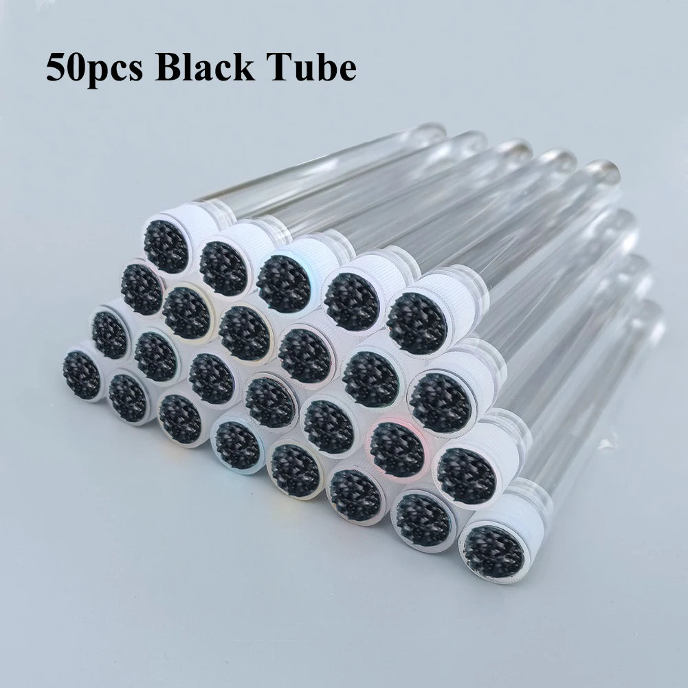 50/100pcs Reusable Eyebrow Brush Tube Disposable Mascara Wands for Eyelash Extension Replaceable Dust-proof Eye Lash Brushes