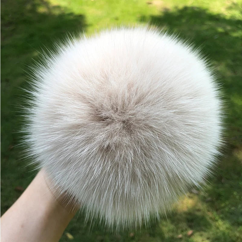 Real natural fox fur pompom raccoon fur pom pom for hat beanies For Caps Bags Scarf