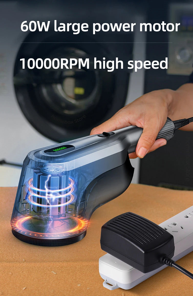 60W Professional Lint Remover Spool Machine Commercial Hairball Trimmer Clothes Electric Lint Remover Dry Cleaners Shaving Ball