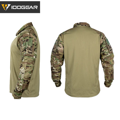 IDOGEAR UFS Tactical Shirt BDU Combat Clothes With Elbow Pads Slight Elasticity  Shirt Breathable 3116