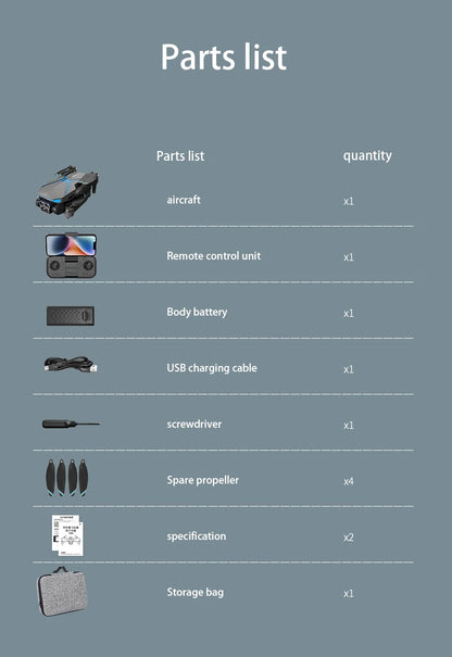 2024 New AE7 Drone 8K Three Camera Intelligent Obstacle Avoidance Optical Flow Positioning Four Axis aerial photography aircraft