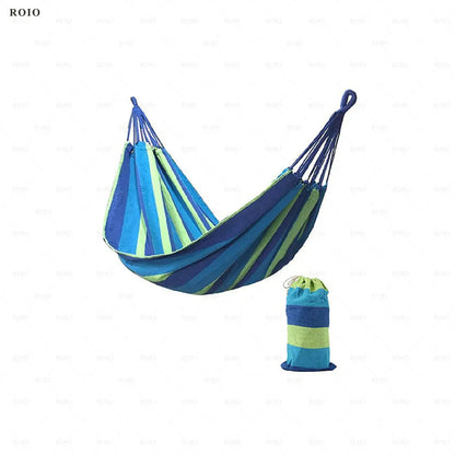 Camping Hammock Thickened Durable Fabric Canvas Single Hammocks Travel Swing Chair Hanging Bed Double Outdoor Hammock with Bag