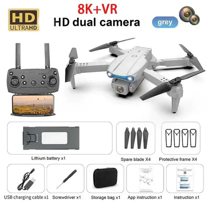 New E99 8K HD Camera Remote Control Drones Foldable Quadcopter Optical Flow Positioning Aerial Photography Remote Control Dron