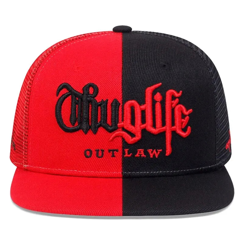 1 Pcs Fashion Fastball CAP Thuglife Embroidery Hiphop Baseball Cap Snapback Hat Adult Outdoor Casual Sun Casual Bone Adjustable