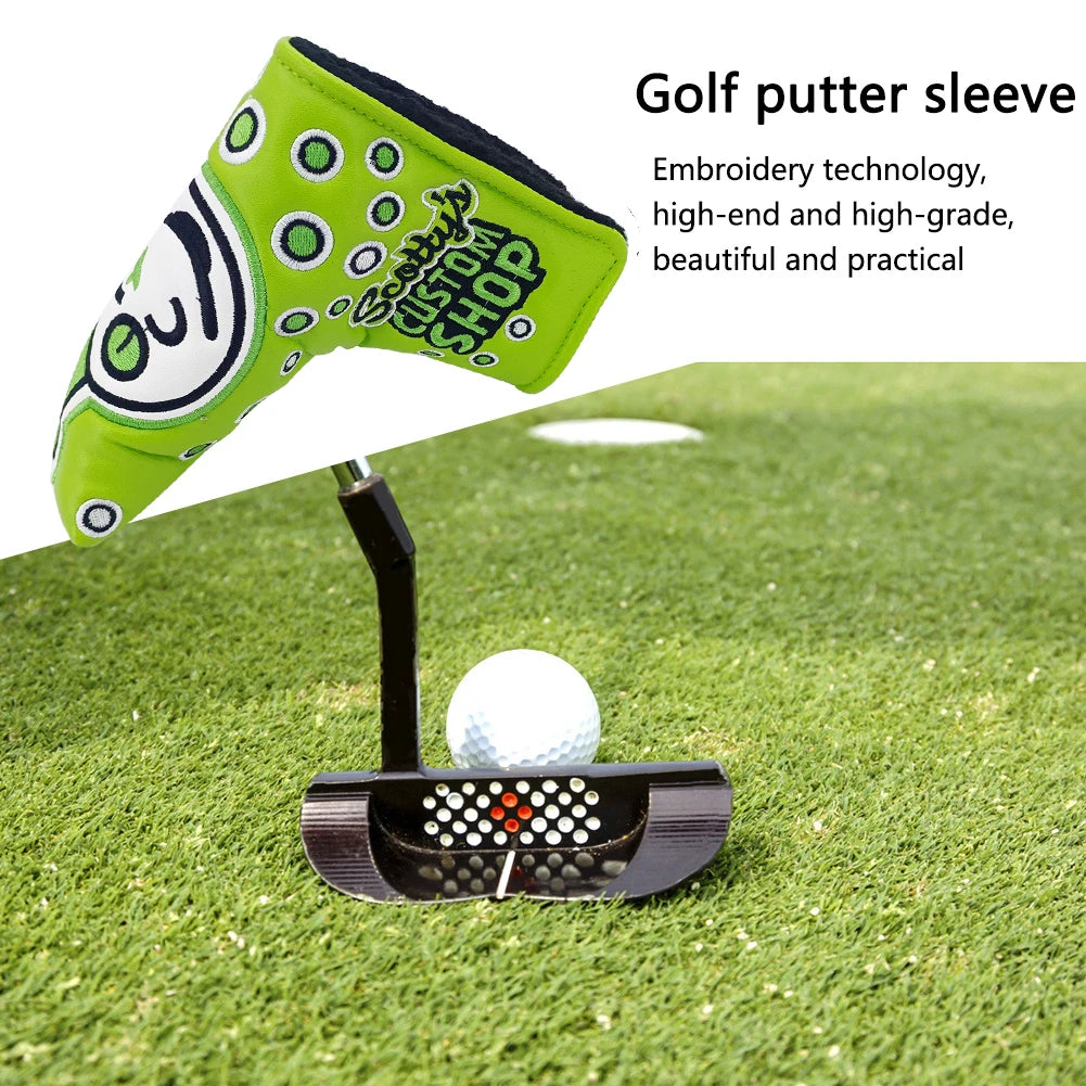 PU Golf Putter Headcover Sticker Buckle Golf Club Protective Cover Durable Universal Anti-Collision Pressure Outdoor Accessories