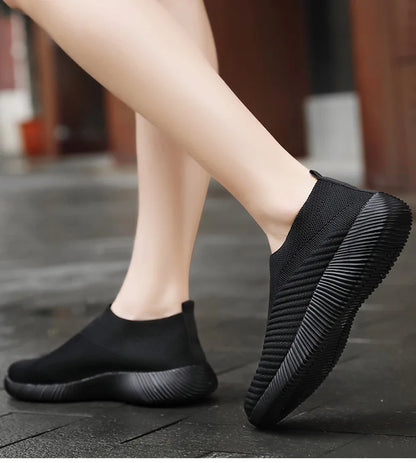 Women Shoes Breathable Flats Elastic Flat Shoes For Women Sneakers Zapatos Mujer Spring Summer Footwear Lightweight Sports Shoes